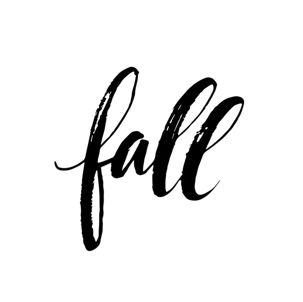 Fall modern Calligraph kártya. Kézzel rajzolt betűk tervezése. Szabadkézi illusztráció. Őszi poszter. Vektoros illusztráció — Stock Vector