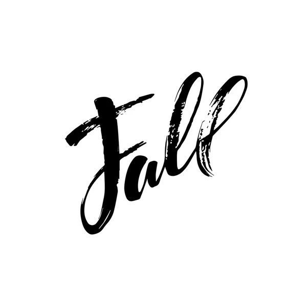 Fall modern Calligraph kártya. Kézzel rajzolt betűk tervezése. Szabadkézi illusztráció. Őszi poszter. Vektoros illusztráció — Stock Vector