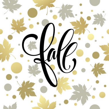 Eğilim altın sonbahar hat. Kavram sonbahar reklam. Mükemmel hediye kartı. Vektör çizim