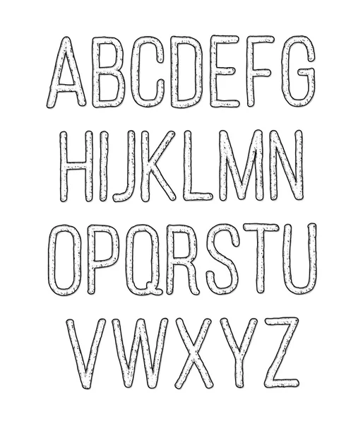 Handgezeichnetes Skizzenalphabet. Vektorillustration — Stockvektor