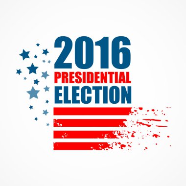 2016 yılında ABD başkanlık seçimleri poster. Vektör çizim