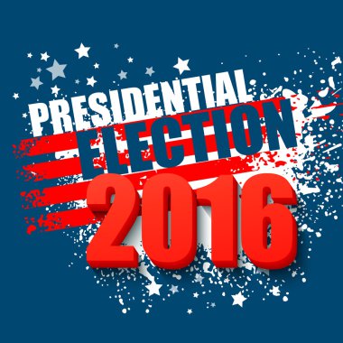 2016 yılında ABD başkanlık seçimleri poster. Vektör çizim