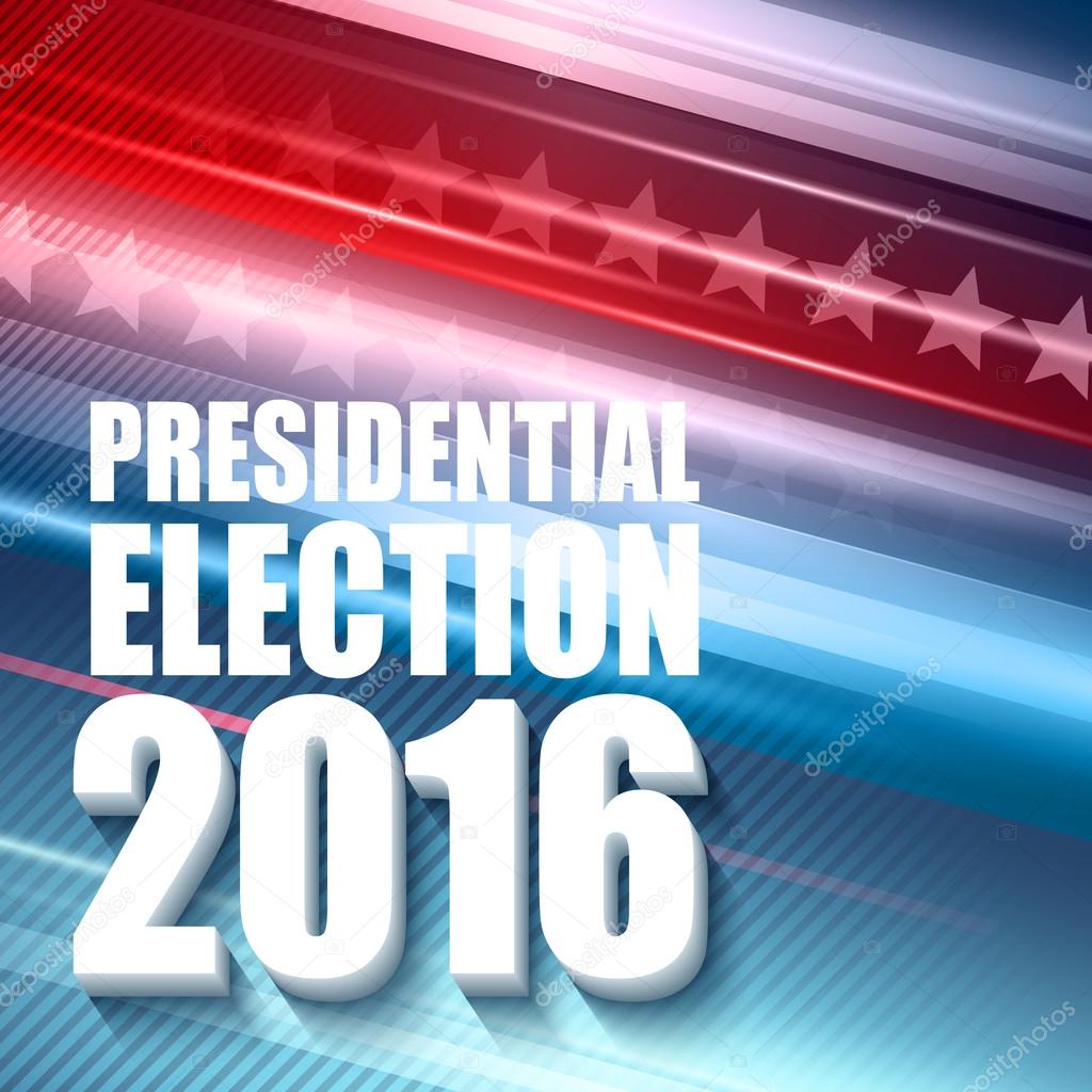 2016 USA presidential election poster. Vector illustration