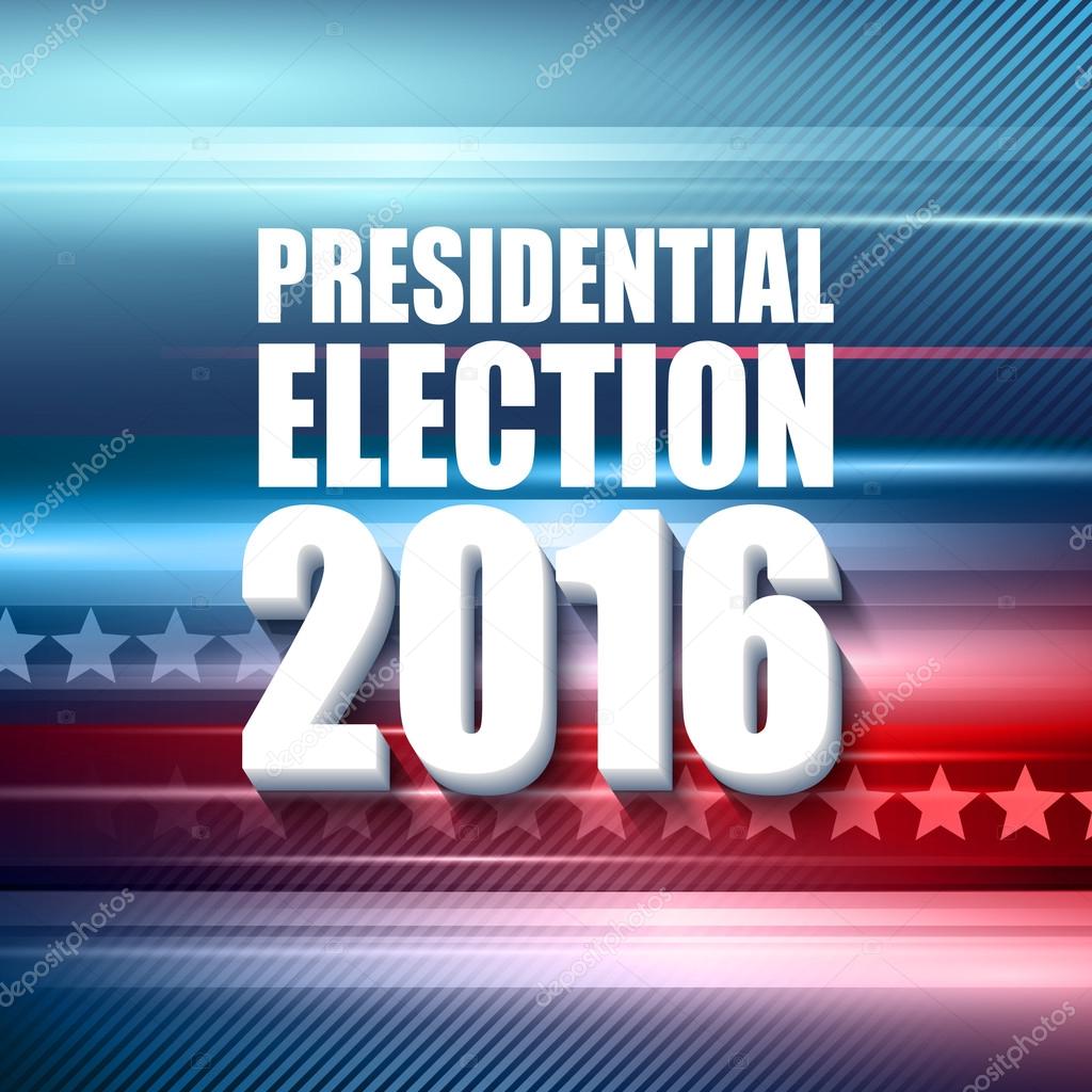 Afiche de las elecciones presidenciales 2016. Ilustración vectorial