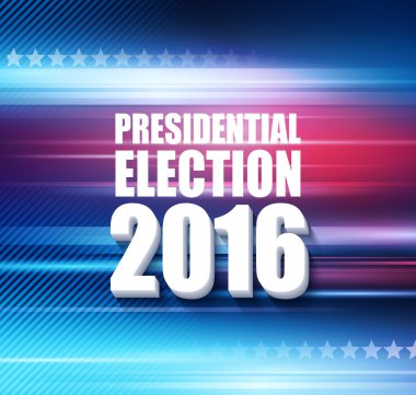 2016 yılında ABD başkanlık seçimleri poster. Vektör çizim