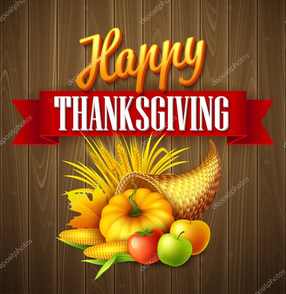 Illustrazione di una cornucopia di ringraziamento pleto di raccolta frutta e verdura Disegno di saluto di caduta Autunno celebrazione della raccolta