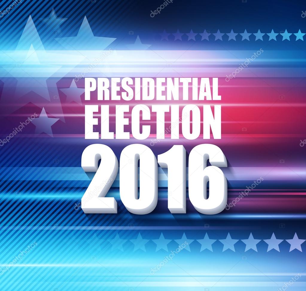 2016 USA presidential election poster. Vector illustration