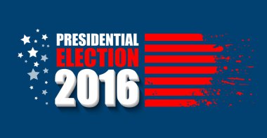 2016 USA presidential election poster. Vector illustration clipart