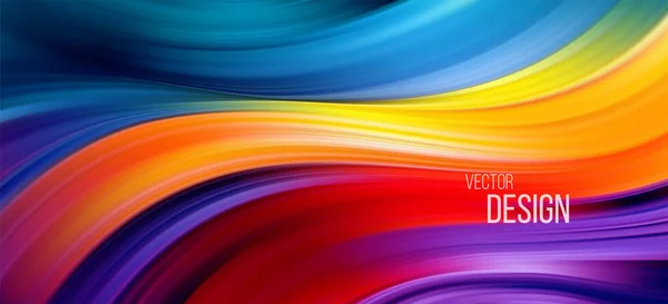 Full color flow wave trendy background. Background for presentation, brochure, booklet, poster. Vector illustration — Stock Vector