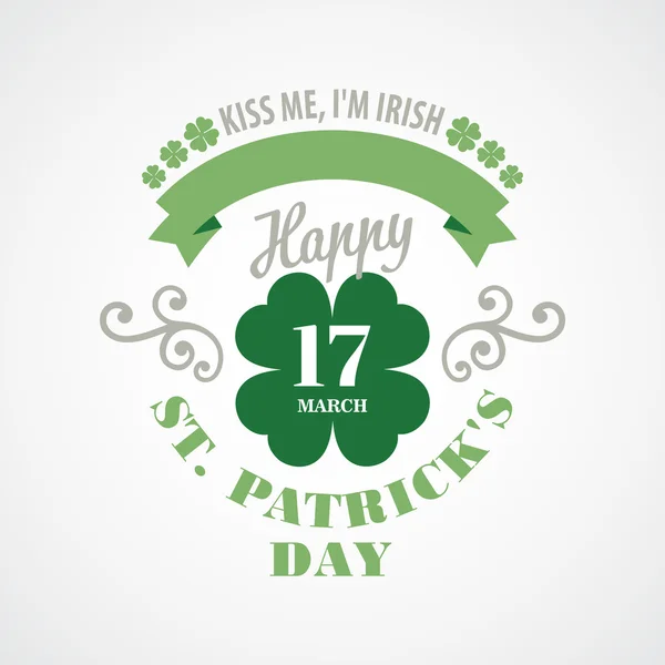 Typographie st. patrick day. Vektorillustration — Stockvektor