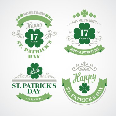 Tipografi St Patricks Günü. Vektör çizim