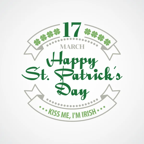 Tipografia St. Patricks Day. Ilustração vetorial —  Vetores de Stock