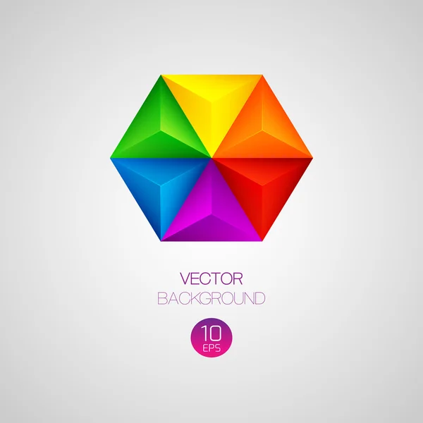 Fundo triangular 3d. Ilustração vetorial — Vetor de Stock