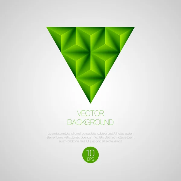 Fondo triangular 3d. Ilustración vectorial — Vector de stock