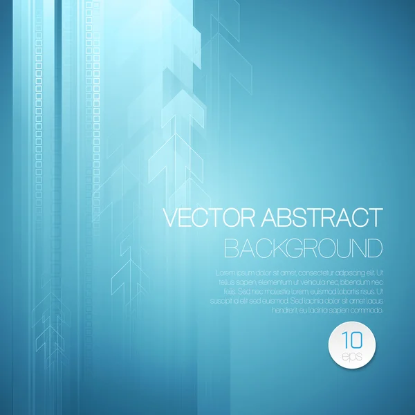 Vector abstract technology background with lines and arrow — Stock Vector