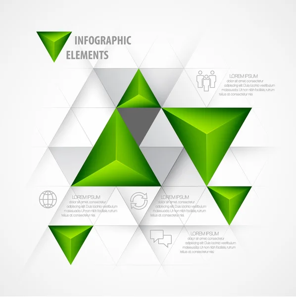 Infographics med en pil till 3d. Vektor illustration — Stock vektor