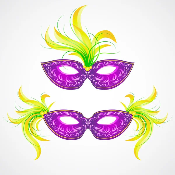 Mardi Gras karneváli maszkok — Stock Vector