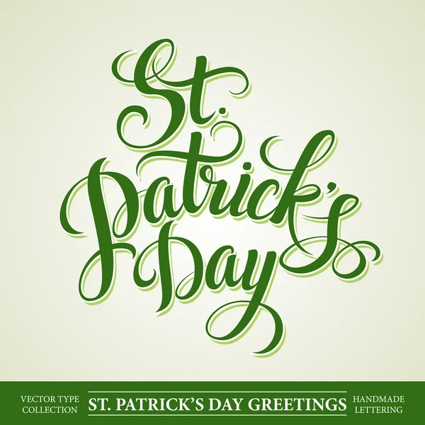Типографіка день Святого Patricks. Векторні зображення Eps 10 — стоковий вектор