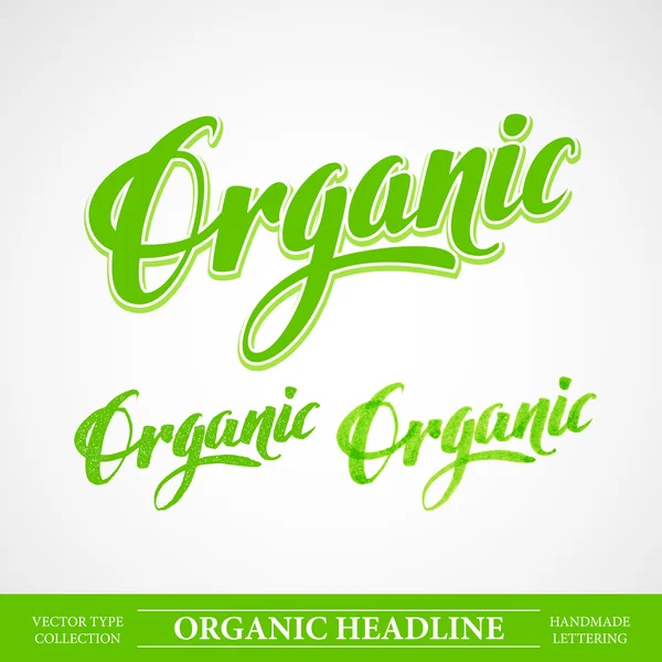 Title Organic lettering — Stock Vector