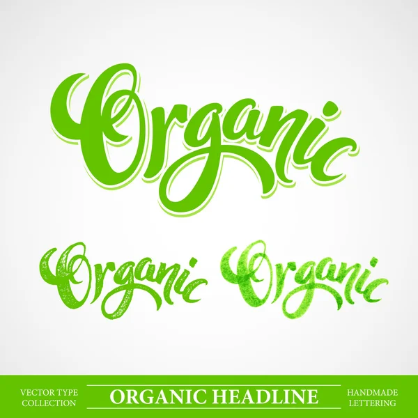 Title Organic lettering — Stock Vector