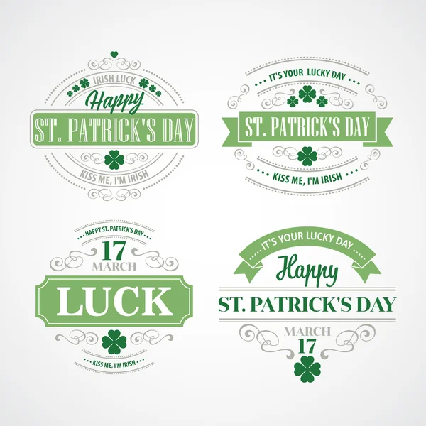 Tipografia St. Patricks Day. Ilustração vetorial EPS 10 — Vetor de Stock