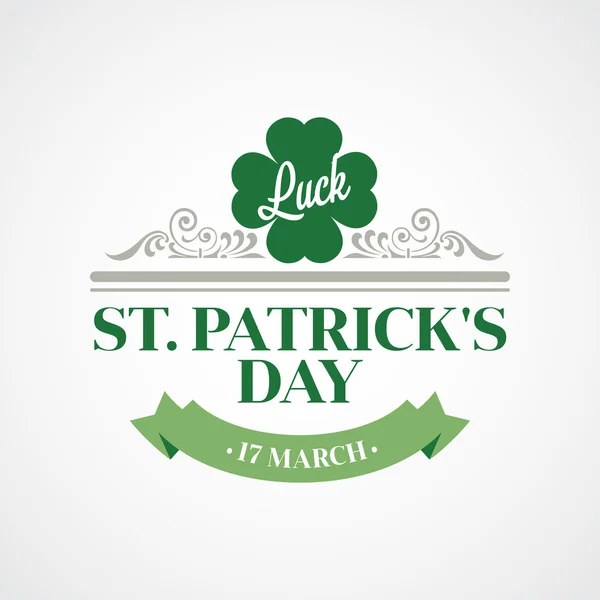 Typography St. Patricks Day. Ilustración vectorial EPS 10 — Archivo Imágenes Vectoriales