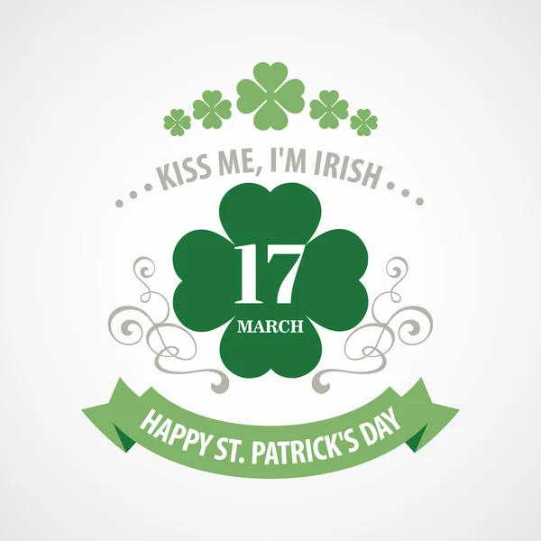 Typography St. Patricks Day. Ilustración vectorial EPS 10 — Archivo Imágenes Vectoriales