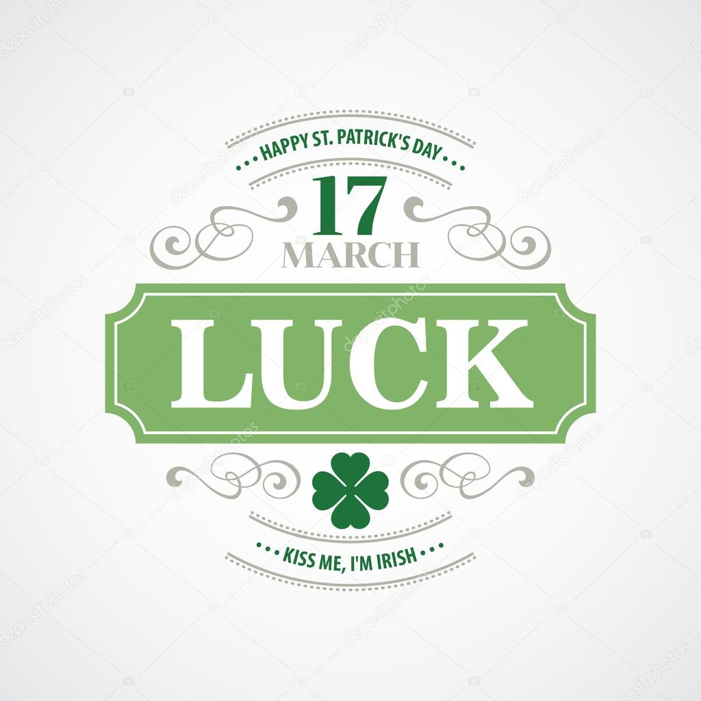 Typography St. Patricks Day. Vector illustration EPS 10