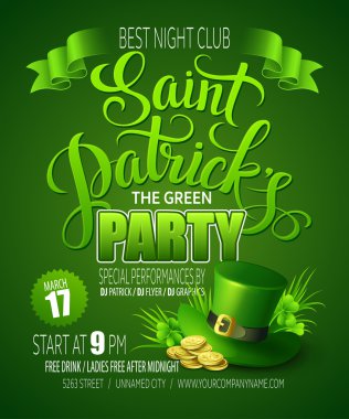 St. Patrick'ın gün poster. Vektör çizim