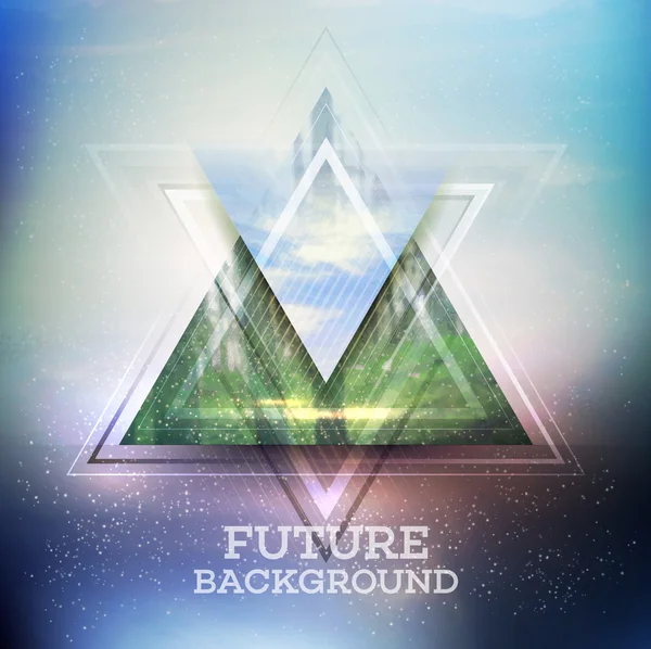 未来的な三角形の背景 — ストックベクタ
