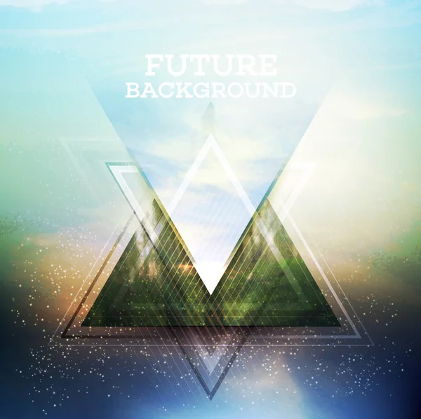 Futuristic triangle background — Stock Vector