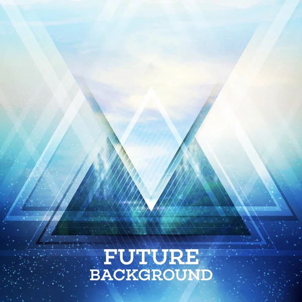 Futuristic triangle background — Stock Vector