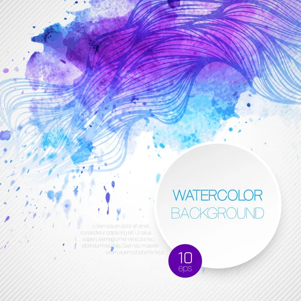 Watercolor wave background — Stock Vector