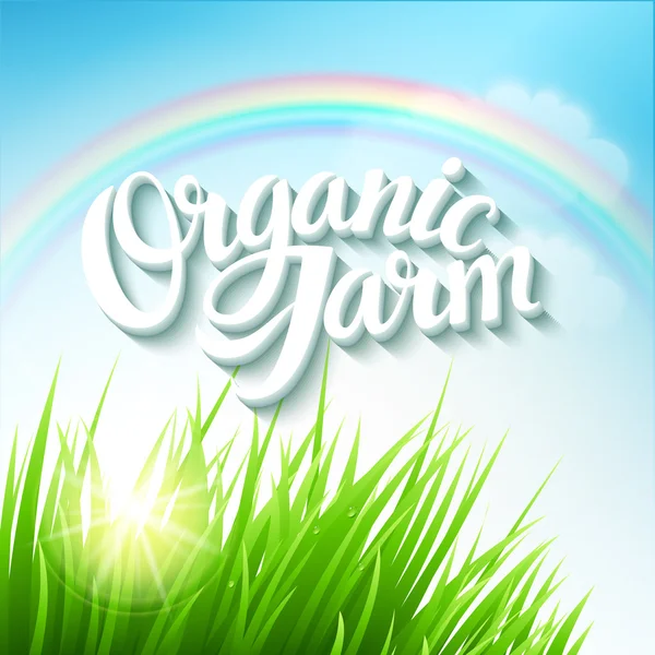 Logotipo granja orgánica — Archivo Imágenes Vectoriales
