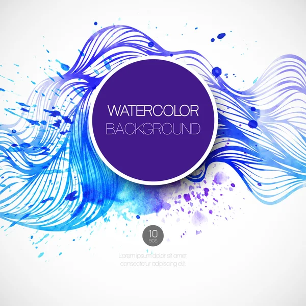 Watercolor wave background — Stock Vector