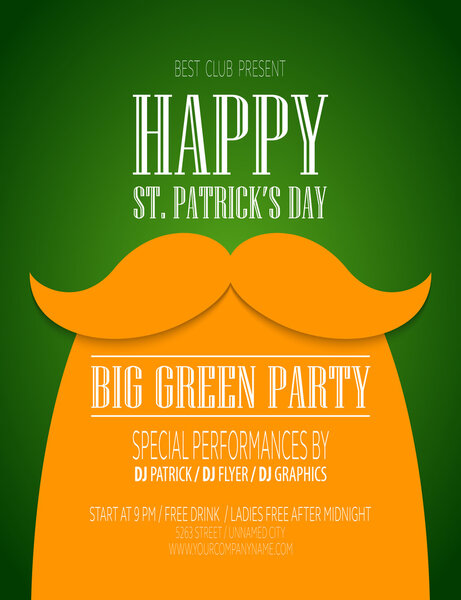 Плакат дня Святого Патрика
