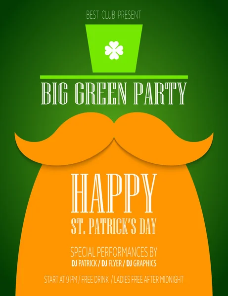 St. Patrick의 날 포스터 — 스톡 벡터