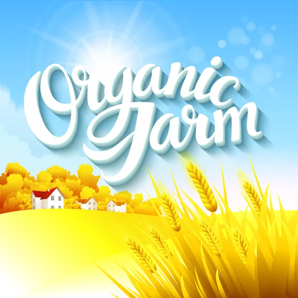 Organic Farm Logo — Stock Vector