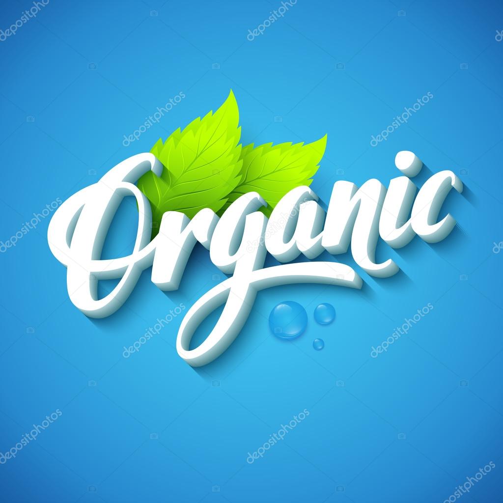 Realistic organic logo
