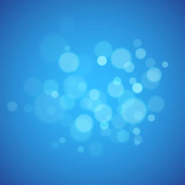 Fondo azul con luces desenfocadas — Vector de stock