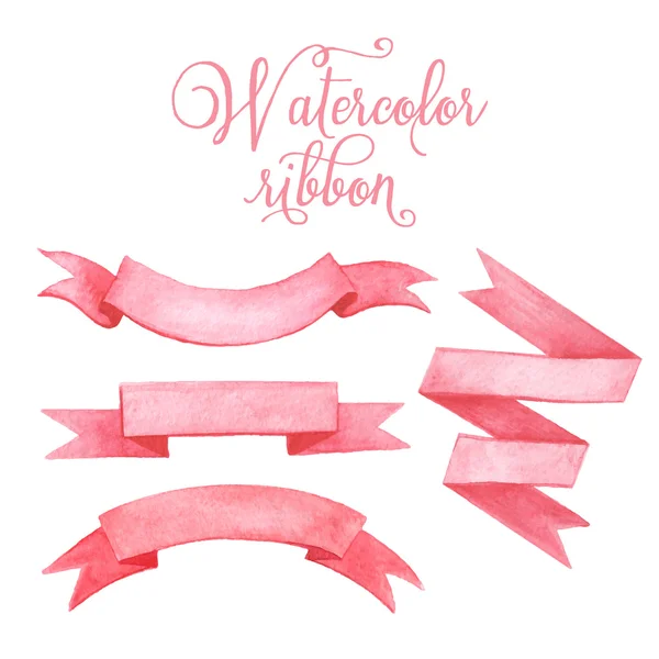 Watercolor tape. Set of vector banners — Stock Vector