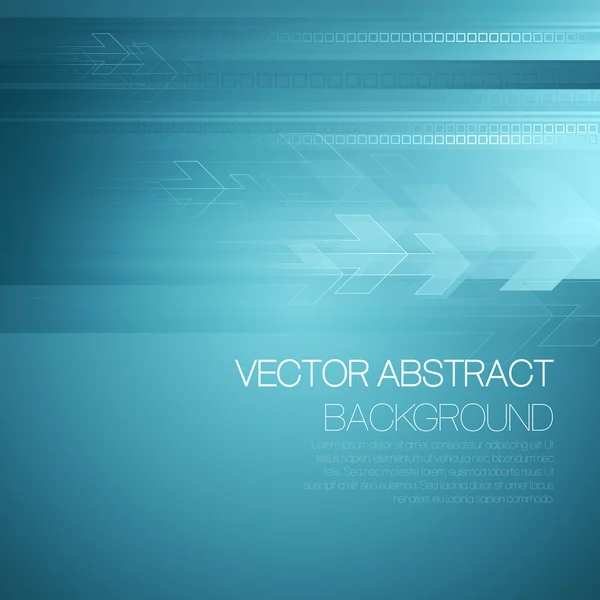 Vector abstracte technische achtergrond met lijnen en pijl — Stockvector