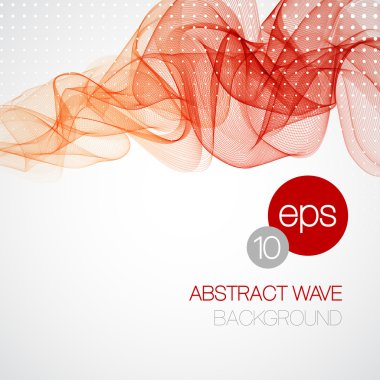 Arka plan dalga duman. Vektör çizim