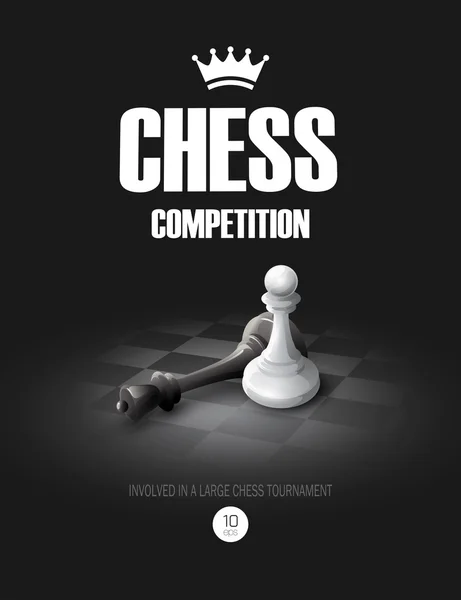 Winning Chess concept. Vector background — Stock Vector