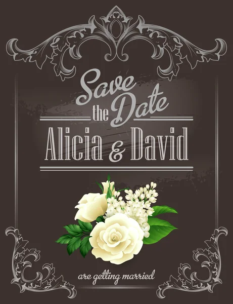 Save the date. Vector illustration — Stock Vector