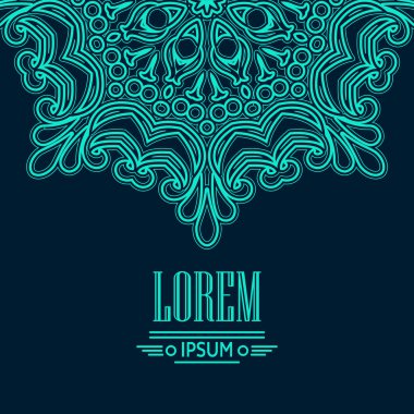 Güzel vintage süsleme bir kart olarak kullanılabilir