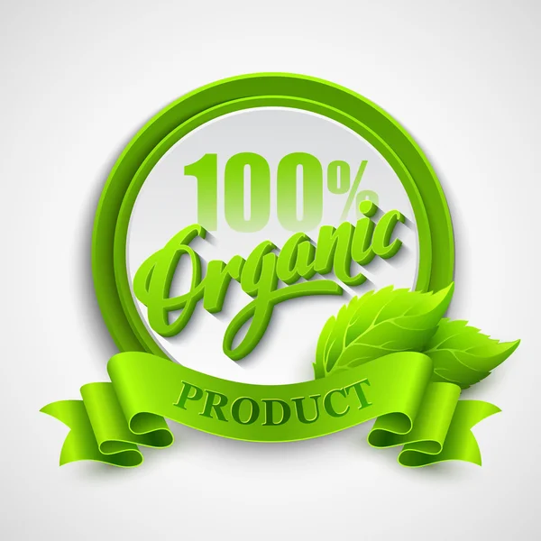 Organic label. Vector illustration — Stock Vector