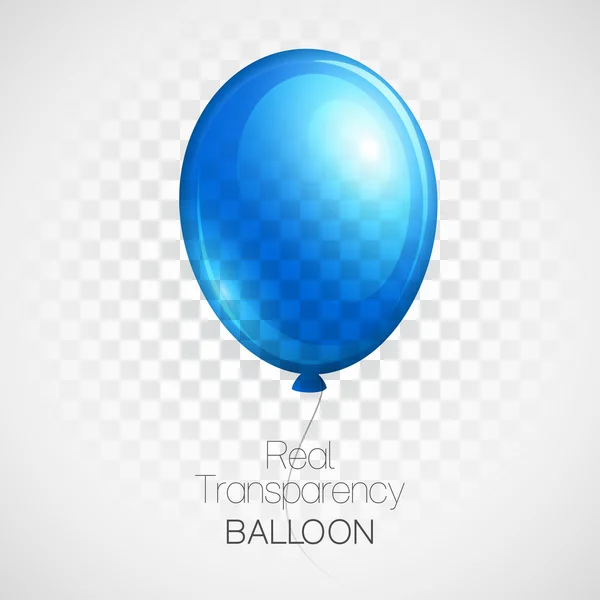 Feestelijke ballonnen echte transparantie. Vectorillustratie — Stockvector