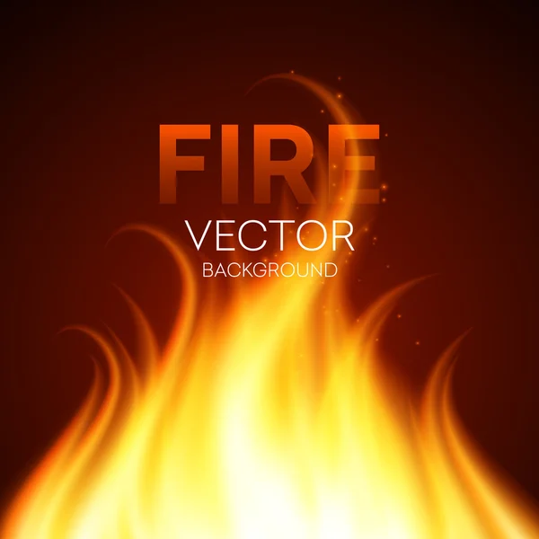 Fire realistic background — Stock Vector