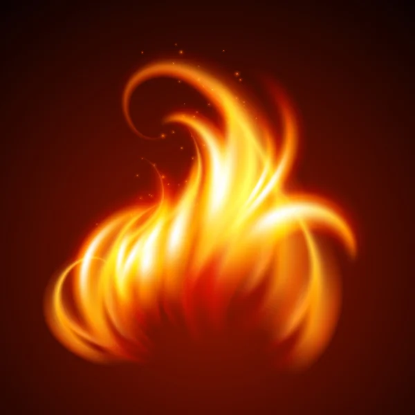 Fire realistic background — Stock Vector
